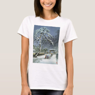 Honmonji Temple in Snow - Kawase Hasui 川 巴 水 T-shirt