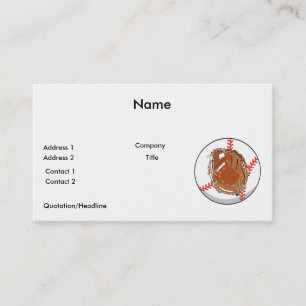 honnebalhandschoen en honnebal vector ontwerp visitekaartje