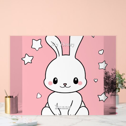 Honney Bunny Acryl Bord (Huwelijk)