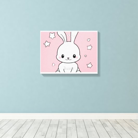 Honney Bunny Canvas Afdruk (Insitu (Houten vloer))