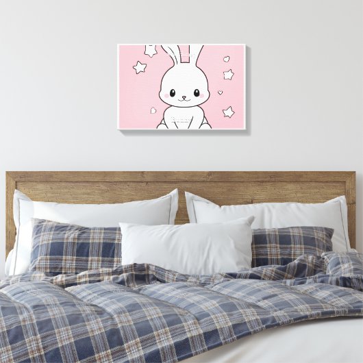 Honney Bunny Canvas Afdruk (Insitu (Slaapkamer))