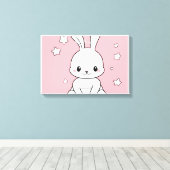 Honney Bunny Canvas Afdruk (Insitu (Houten vloer))