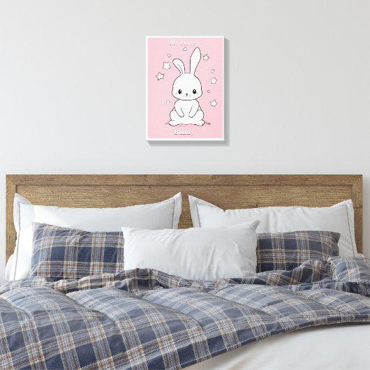 Honney Bunny Canvas Afdruk (Insitu (Slaapkamer))