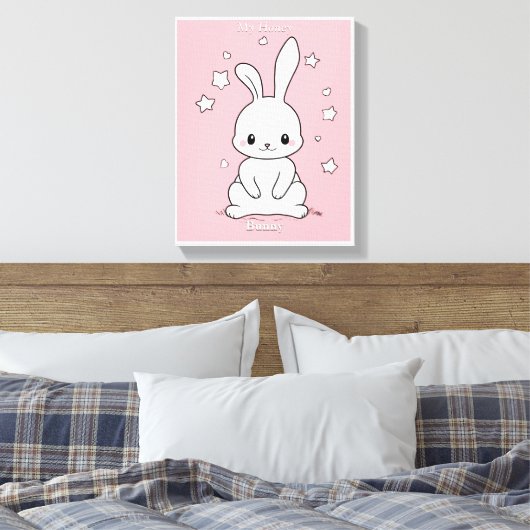 Honney Bunny Canvas Afdruk (Insitu (Slaapkamer))