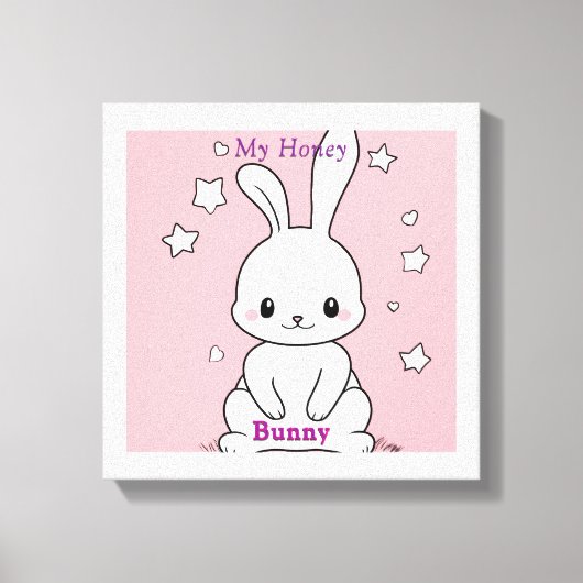Honney Bunny Canvas Afdruk (Voorkant)