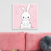 Honney Bunny Canvas Afdruk (Insitu (Woonkamer))