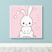 Honney Bunny Canvas Afdruk (Insitu (Houten vloer))