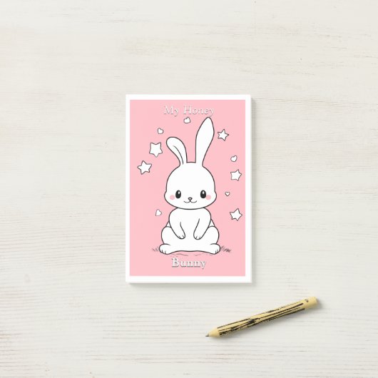 Honney Bunny Post-it® Notes (Op bureau)