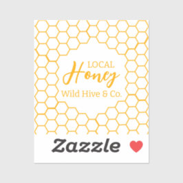Honningcomb – Zwarte of Witte Achtergrond Sticker