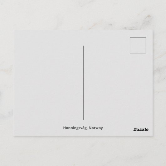 Honningsvag, Noorwegen, Briefkaart (Achterkant)