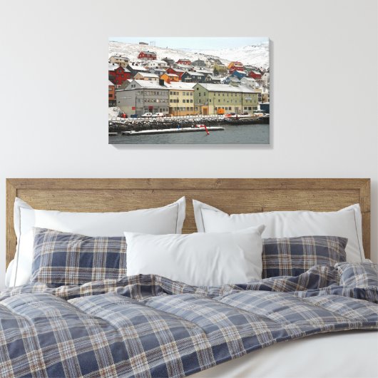 Honningsvåg, Noorwegen Canvas Afdruk (Insitu (Slaapkamer))
