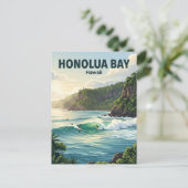 Honolua Bay Hawaii Briefkaart (Staand voorkant)