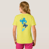 Honolua Butterfly en Hawaïaanse Hibiscus T-shirt (Achterkant volledig)