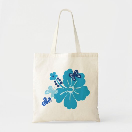 Honolua Butterfly en Hawaiian Hibiscus Beach Tasse Tote Bag (Voorkant)