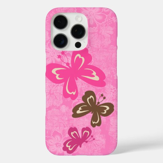 Honolua Butterfly en Hawaiian Hibiscus Pink Case-Mate iPhone Case (Achterkant)