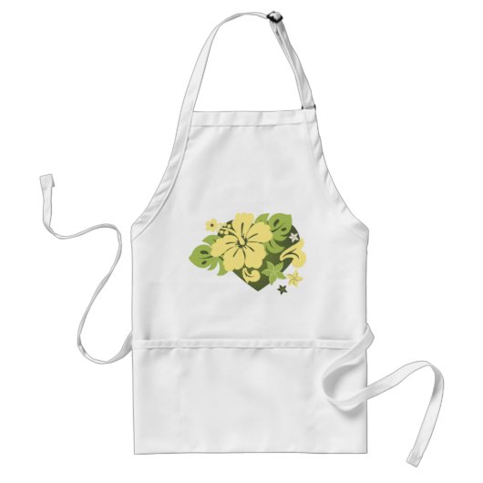 Honolua Hibiscus Tropical Chef's Aprons Standaard Schort (Voorkant)