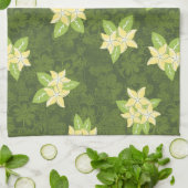 Honolua Plumeria Hawaiian Tropical Print Theedoek (Gevouwen)