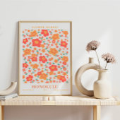 Honolulu Bloemenmarkt Botanisch Poster