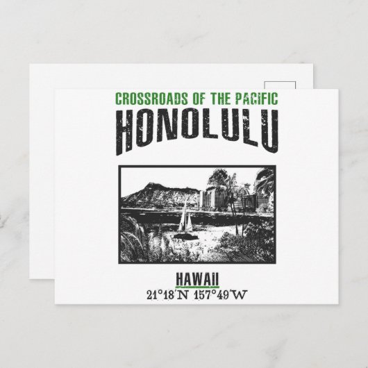 Honolulu Briefkaart (Voorkant / Achterkant)