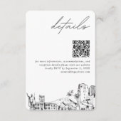 Honolulu Bruiloft Moderne Details QR Code Informatiekaartje (Voorkant)