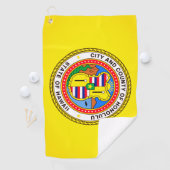 Honolulu City Flag Golf Towel Golfhanddoek (Insitu)