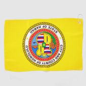 Honolulu City Flag Golf Towel Golfhanddoek (Horizontaal)