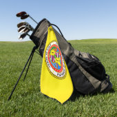 Honolulu City Flag Golf Towel Golfhanddoek (Groen)