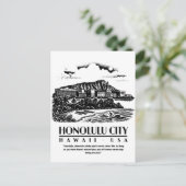 Honolulu City Hawaii USA Briefkaart (Staand voorkant)