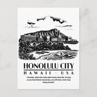 Honolulu City Hawaii USA Briefkaart