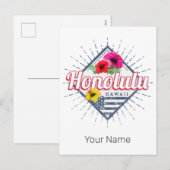 Honolulu City Hawaii Verenigde Staten  Verenigde S Feestdagenkaart (Voorkant / Achterkant)
