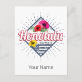 Honolulu City Hawaii Verenigde Staten  Verenigde S Feestdagenkaart (Voorkant)