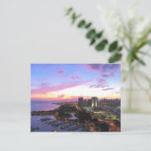 Honolulu cityscape Hawaii sunset Briefkaart (Staand voorkant)