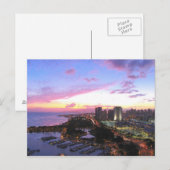 Honolulu cityscape Hawaii sunset Briefkaart (Voorkant / Achterkant)