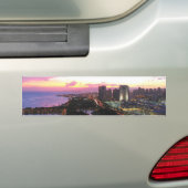Honolulu cityscape Hawaii sunset Bumpersticker (Op auto)
