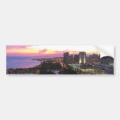 Honolulu cityscape Hawaii sunset Bumpersticker (Voorkant)
