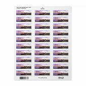 Honolulu cityscape Hawaii sunset Etiket (Full Sheet)