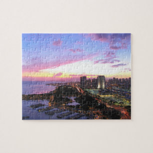 Honolulu cityscape Hawaii sunset Legpuzzel