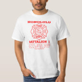 Honolulu Fire Dept. Battalion 1 T-shirt (Voorkant)