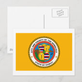 Honolulu Flag Briefkaart (Voorkant / Achterkant)