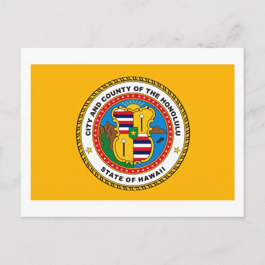 Honolulu Flag Briefkaart (Voorkant)
