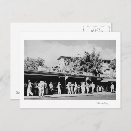 Honolulu, HA - Uitzicht van de Honolulu Briefkaart (Voorkant / Achterkant)