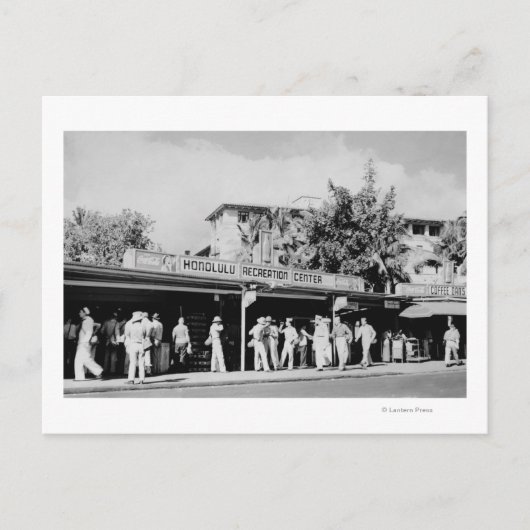 Honolulu, HA - Uitzicht van de Honolulu Briefkaart (Voorkant)