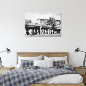 Honolulu, HA - Uitzicht van de Honolulu Canvas Afdruk (Insitu (Slaapkamer))