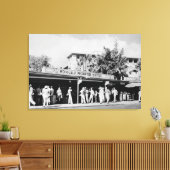 Honolulu, HA - Uitzicht van de Honolulu Canvas Afdruk (Insitu (Woonkamer))