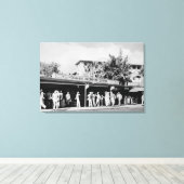 Honolulu, HA - Uitzicht van de Honolulu Canvas Afdruk (Insitu (Houten vloer))