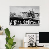 Honolulu, HA - Uitzicht van de Honolulu Poster (Thuiskantoor)