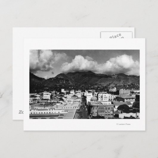 Honolulu, HA - Uitzicht van de stad van de Aloha-t Briefkaart (Voorkant / Achterkant)