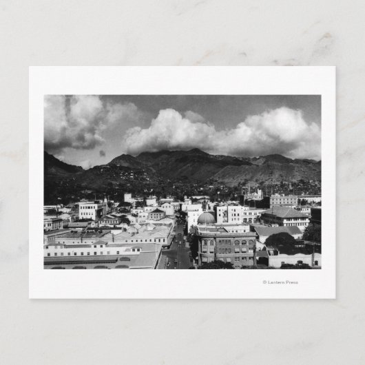 Honolulu, HA - Uitzicht van de stad van de Aloha-t Briefkaart (Voorkant)