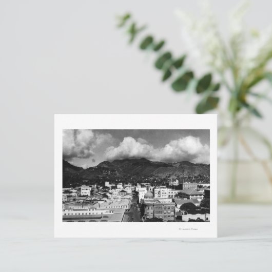 Honolulu, HA - Uitzicht van de stad van de Aloha-t Briefkaart (Staand voorkant)