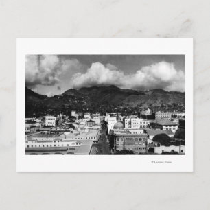 Honolulu, HA - Uitzicht van de stad van de Aloha-t Briefkaart